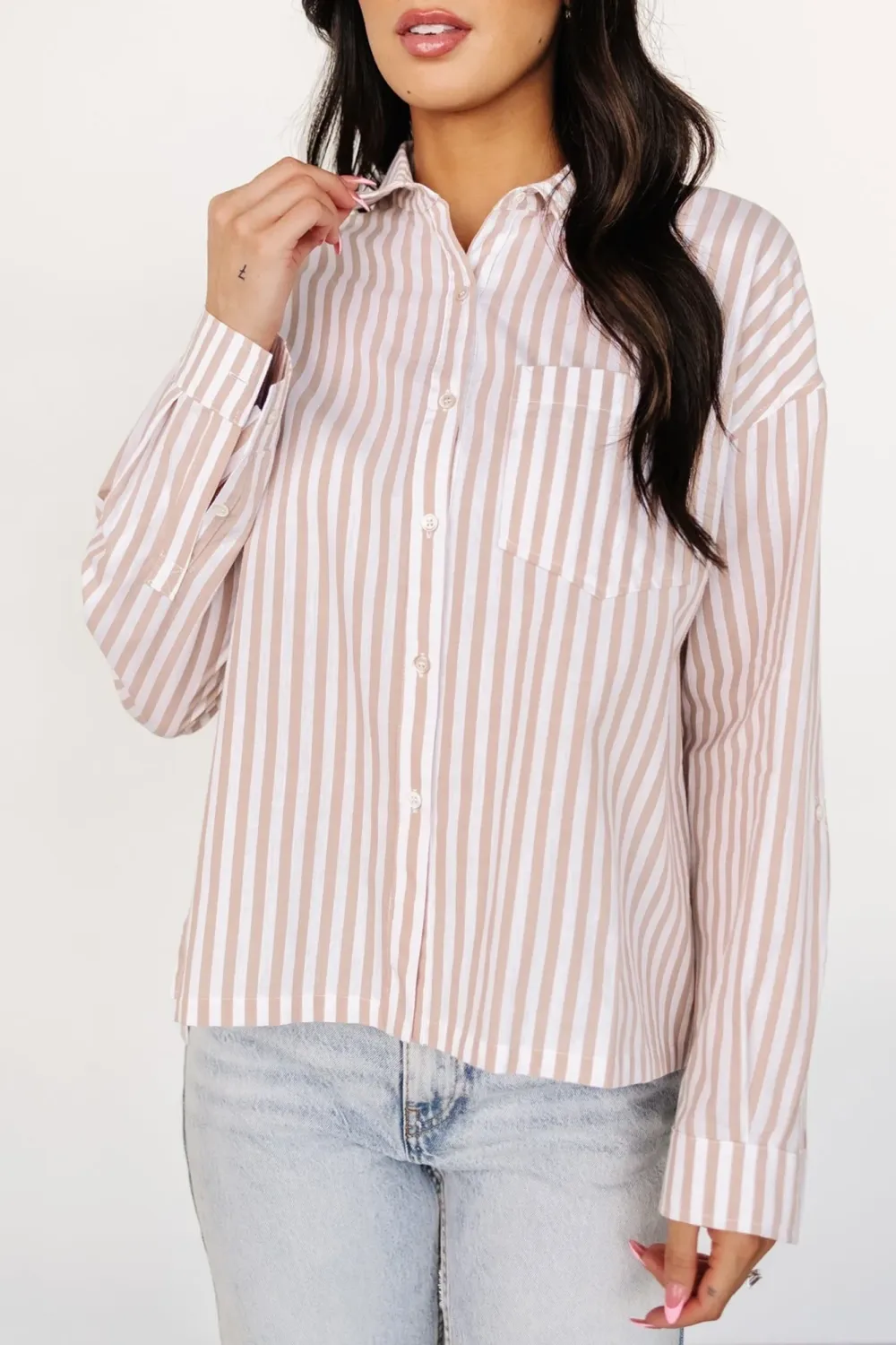 Daily Commute Sun Protection Versatile Stripes Top