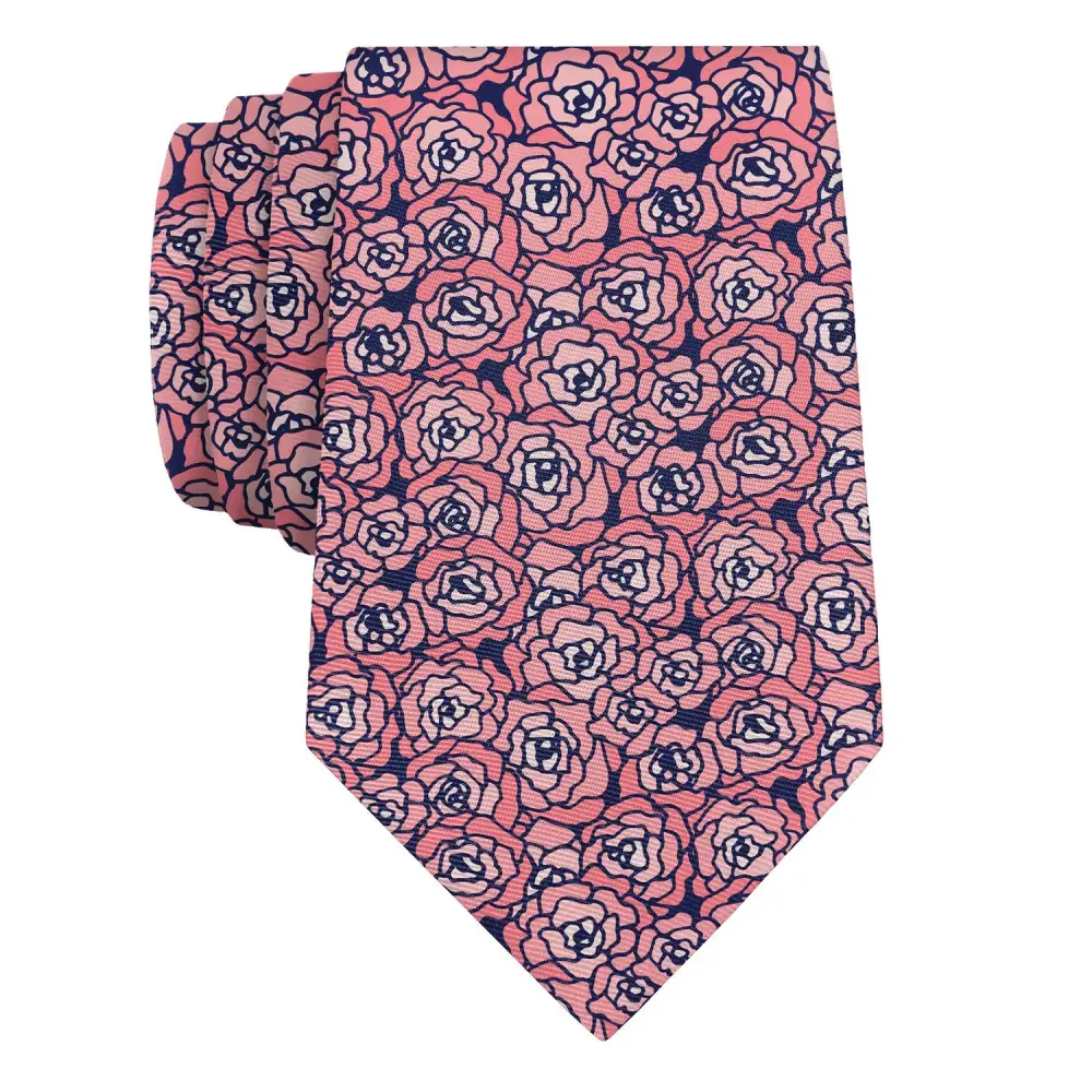 Carnation Floral Pattern Necktie