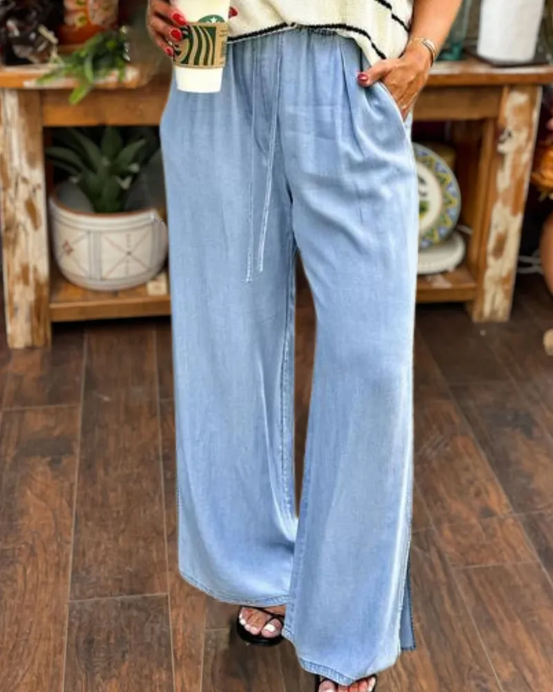 Simple Loose Washed Pants