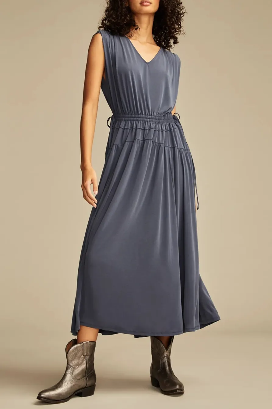 Loose Sandwash Ruched Dress