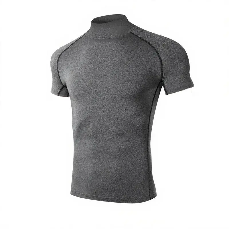 Men’s Compression T-Shirt – Short Sleeve, Quick Dry, Bodybuilding & Fitness Sportswear