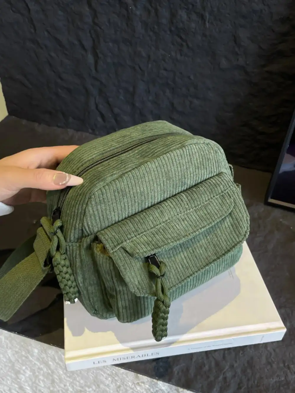 Corduroy Crossbody Bag