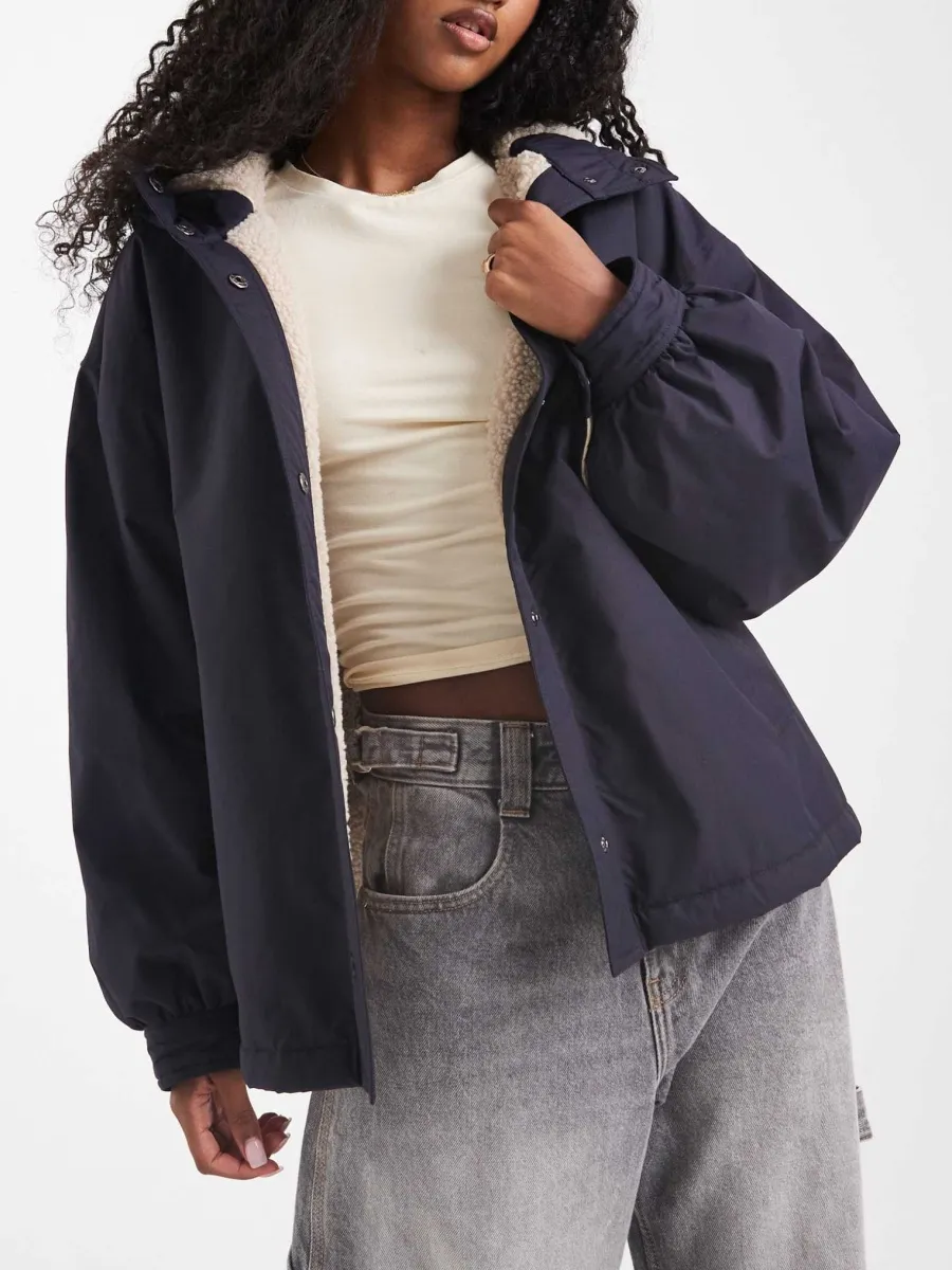 Shearling-Lined Hooded Jacket