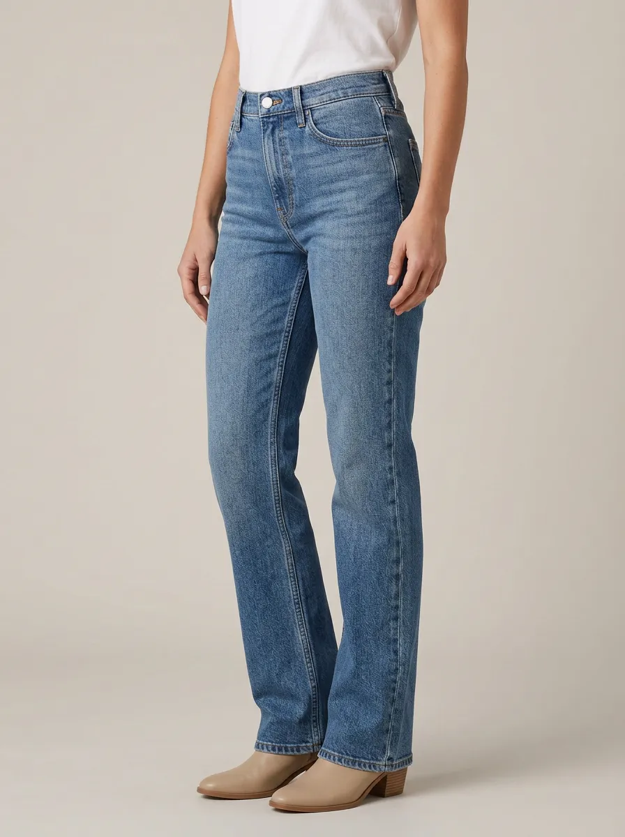 Casual High-Rise Denim Jeans