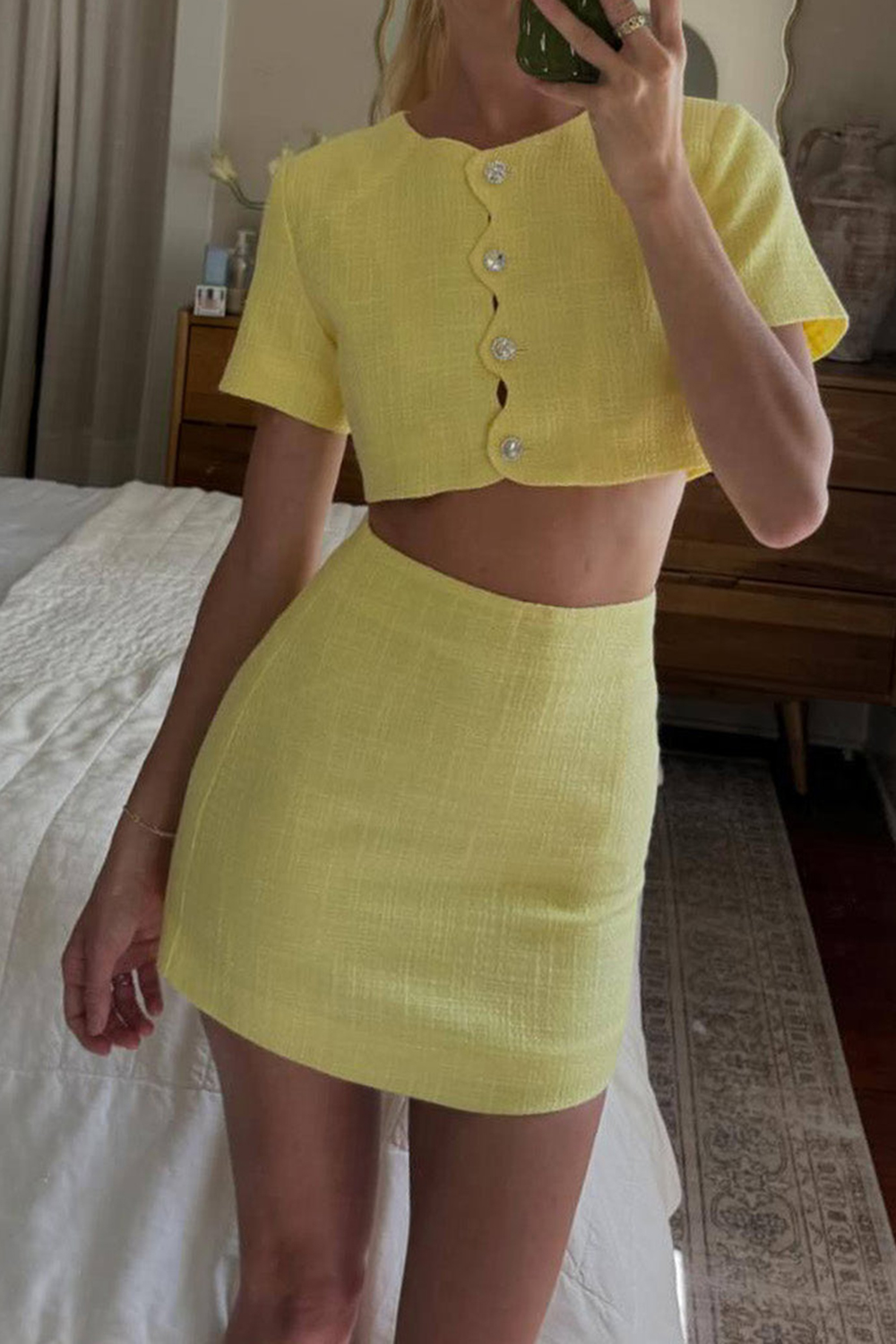 Bright Yellow Mini Skirt