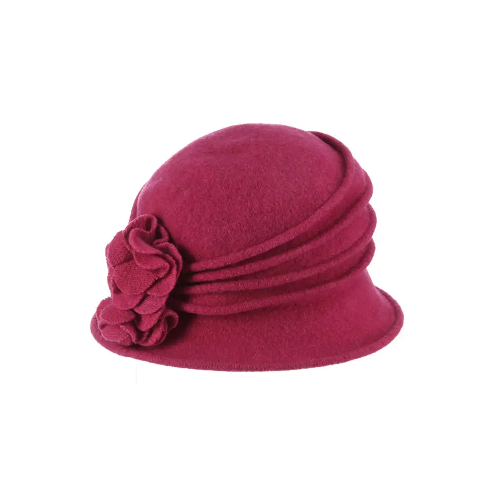 Women’s Classic Cold Weather Wool Felt Cloche Hat