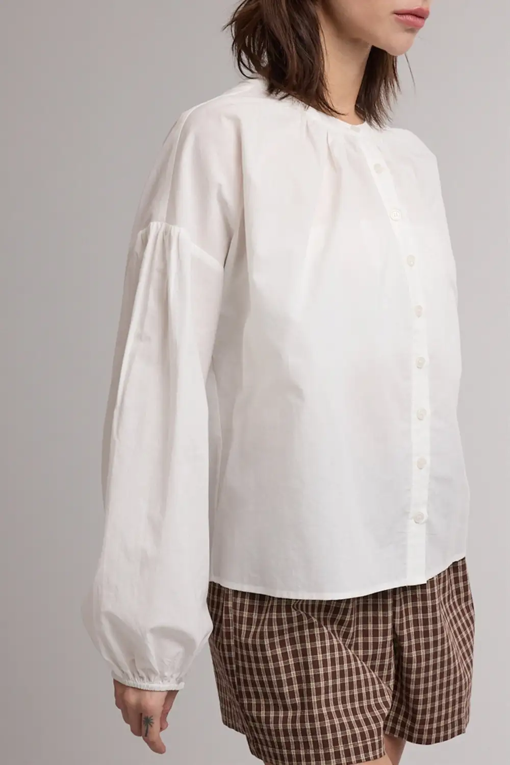 Button Front Relaxed Lightweight Layering Shirt