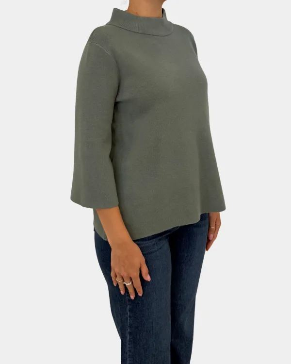 Mock Neck 3/4 Sleeve Top