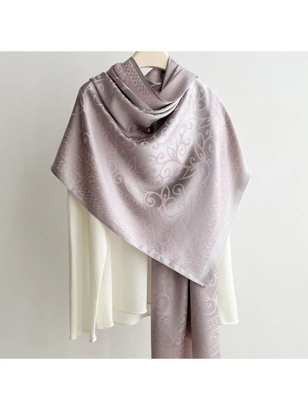 Summer Scrollwork Print Scarf Wrap