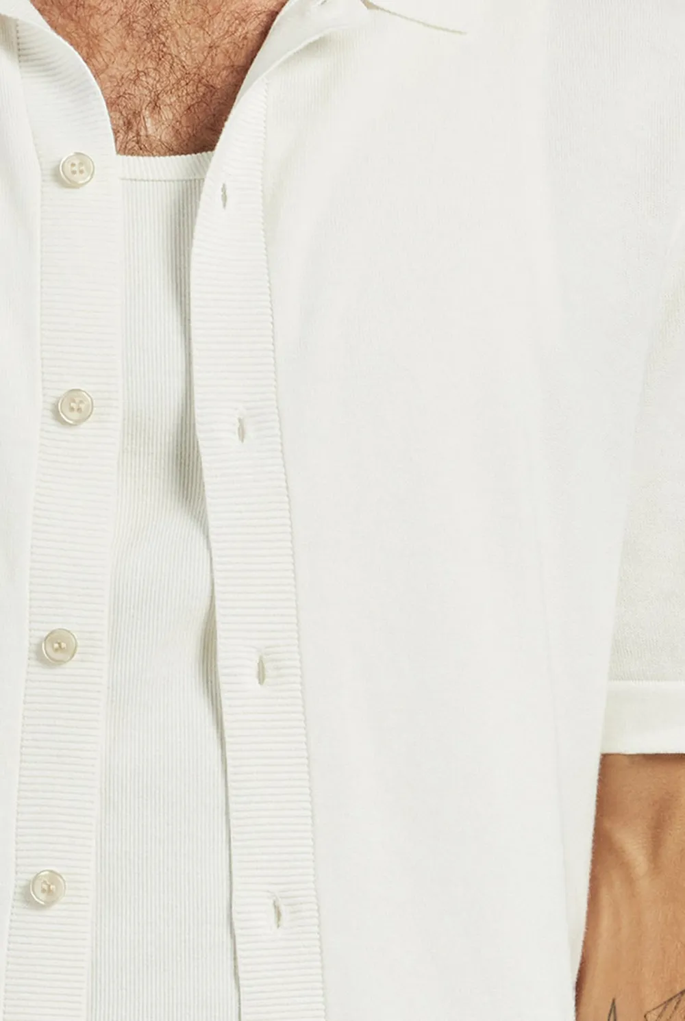 Jackson Knit SS Shirt- Winter white
