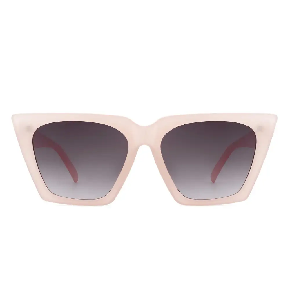 Curved Cat Eye Square Frame Sunglasses
