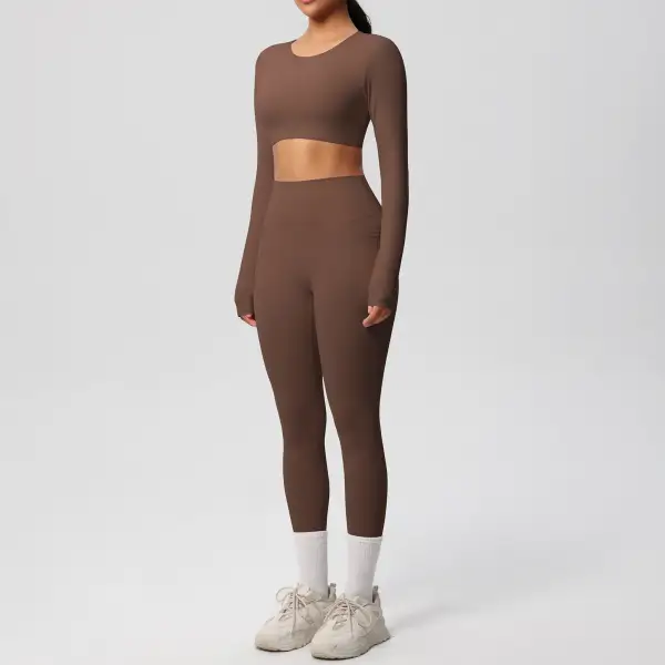 Brushed High-Waist Two-Piece Activewear Active Set