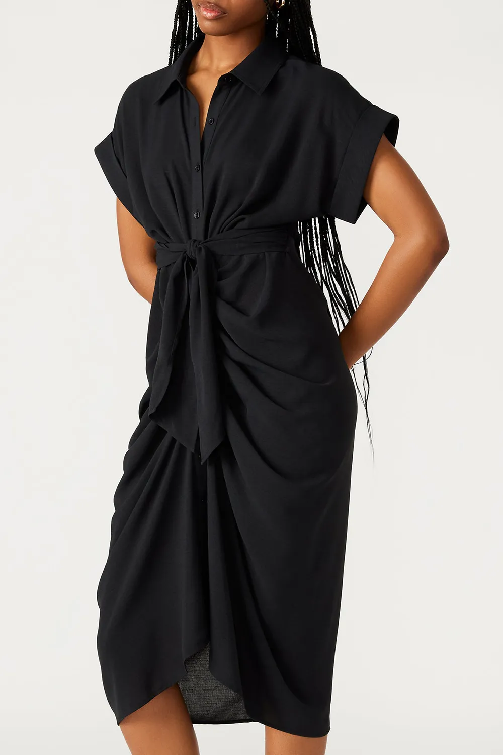 KNIT DRESS BLACK