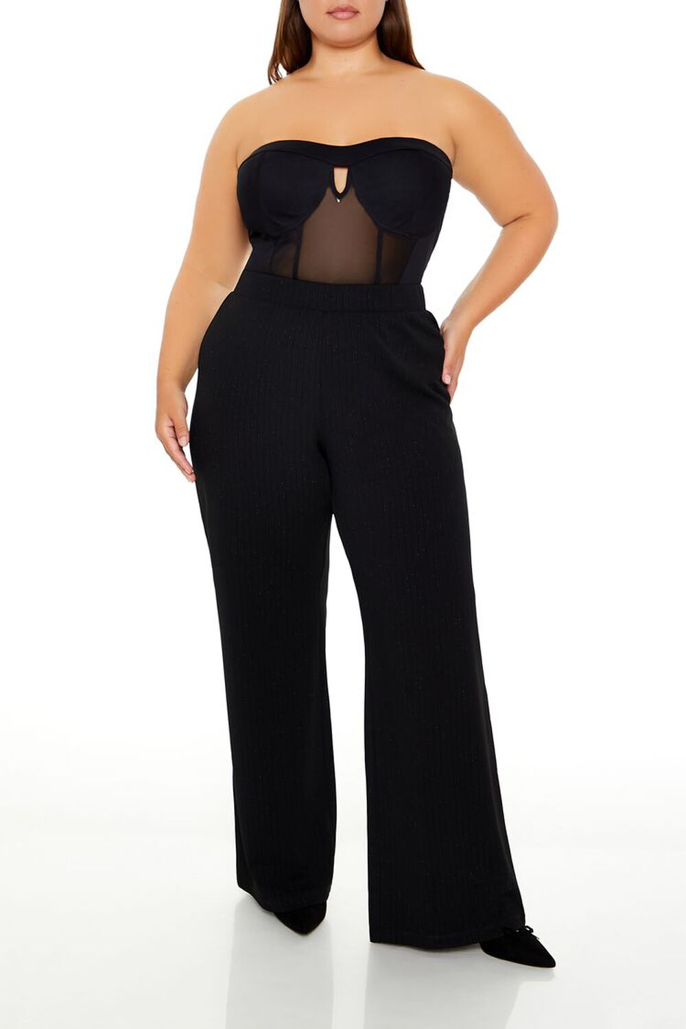 Plus Size High-Rise Straight Pants