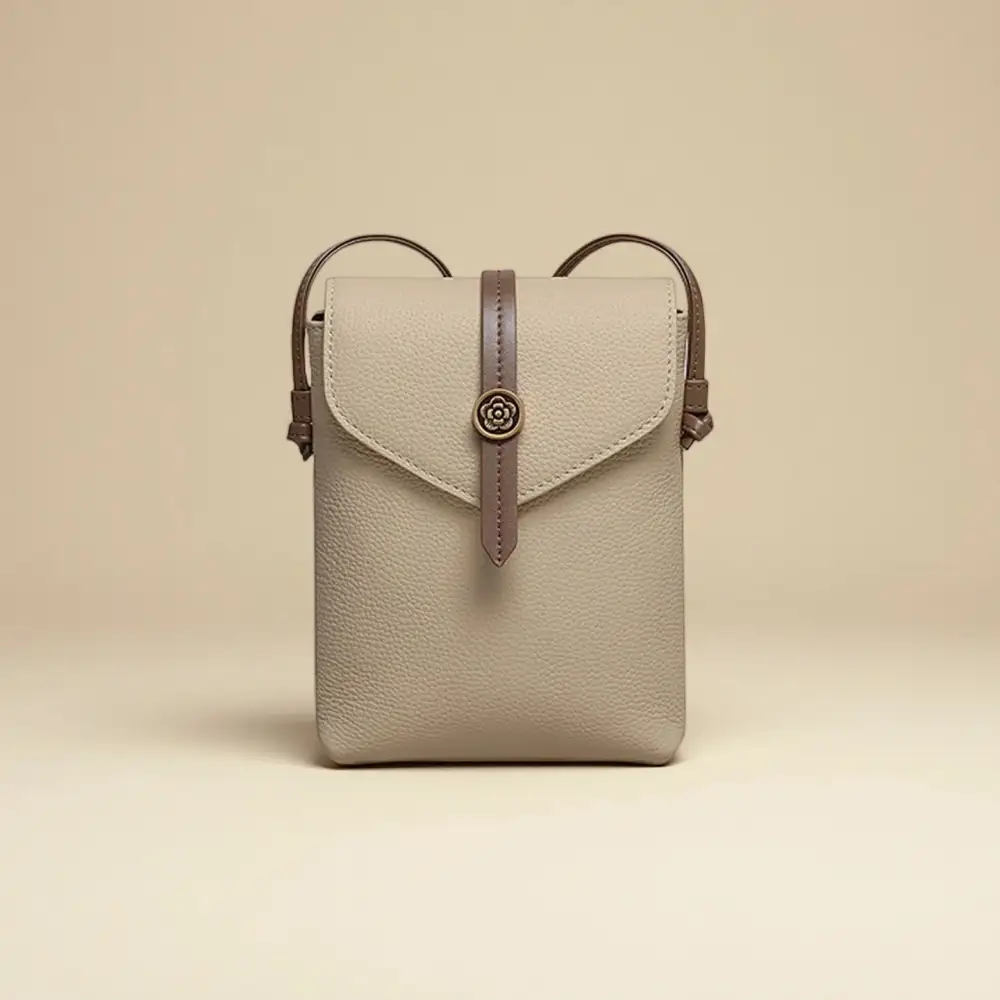 Structured Leather Phone Crossbody Bag