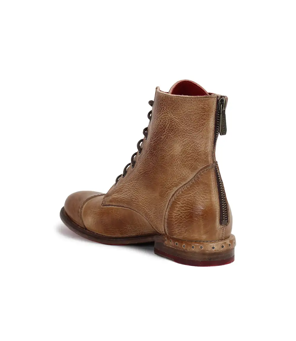 Cap-Toe Contrast-Stitched Heritage Combat Boots