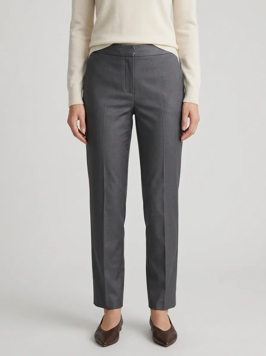 Modern-Casual Straight-Leg Mid-Rise Women's Mid-Rise Straight-Leg Pants