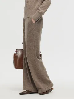 Wool High-Waisted Women Palazzo Pants