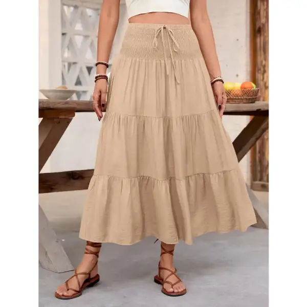 Smocked Tiered Skirt