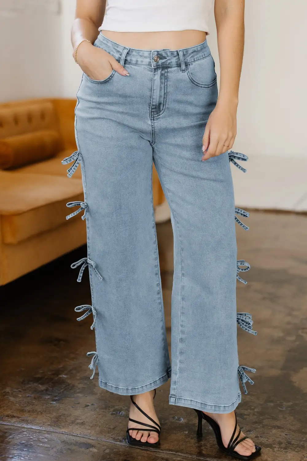 Versatile Straight Leg Denim Jeans