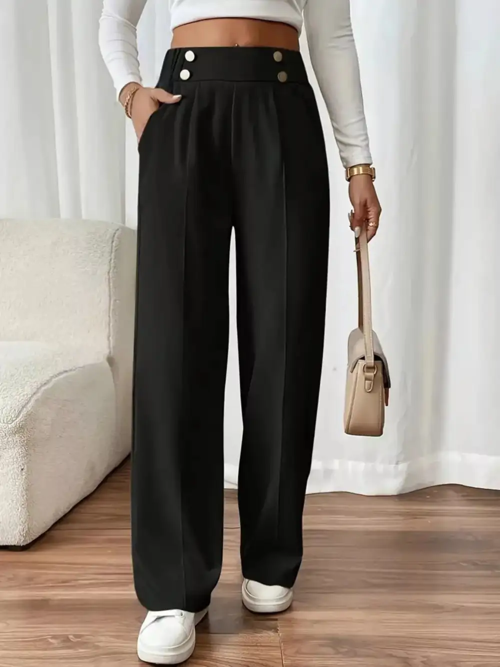Full Size High Waisted Wide Leg Pants Plus Size