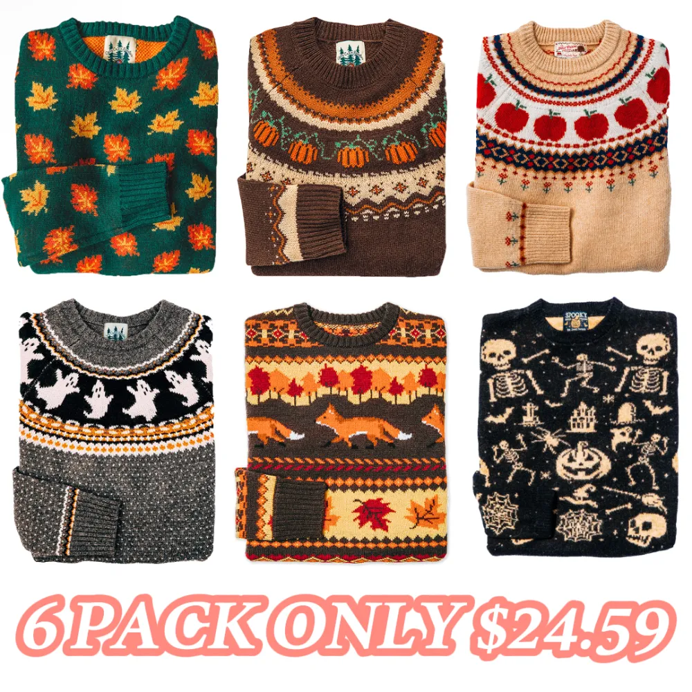 Women's Casual Round Neck Jacquard Sweater/Cardigan🎃Fitted Knit Pullover for Fall & Winter