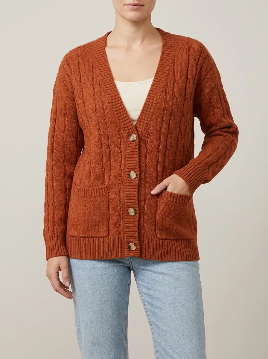Effortless Knit Ribbed Cardigan