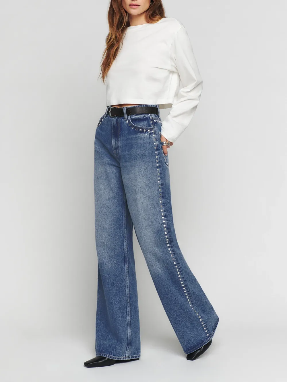 High Rise Slouchy Wide Leg Jeans