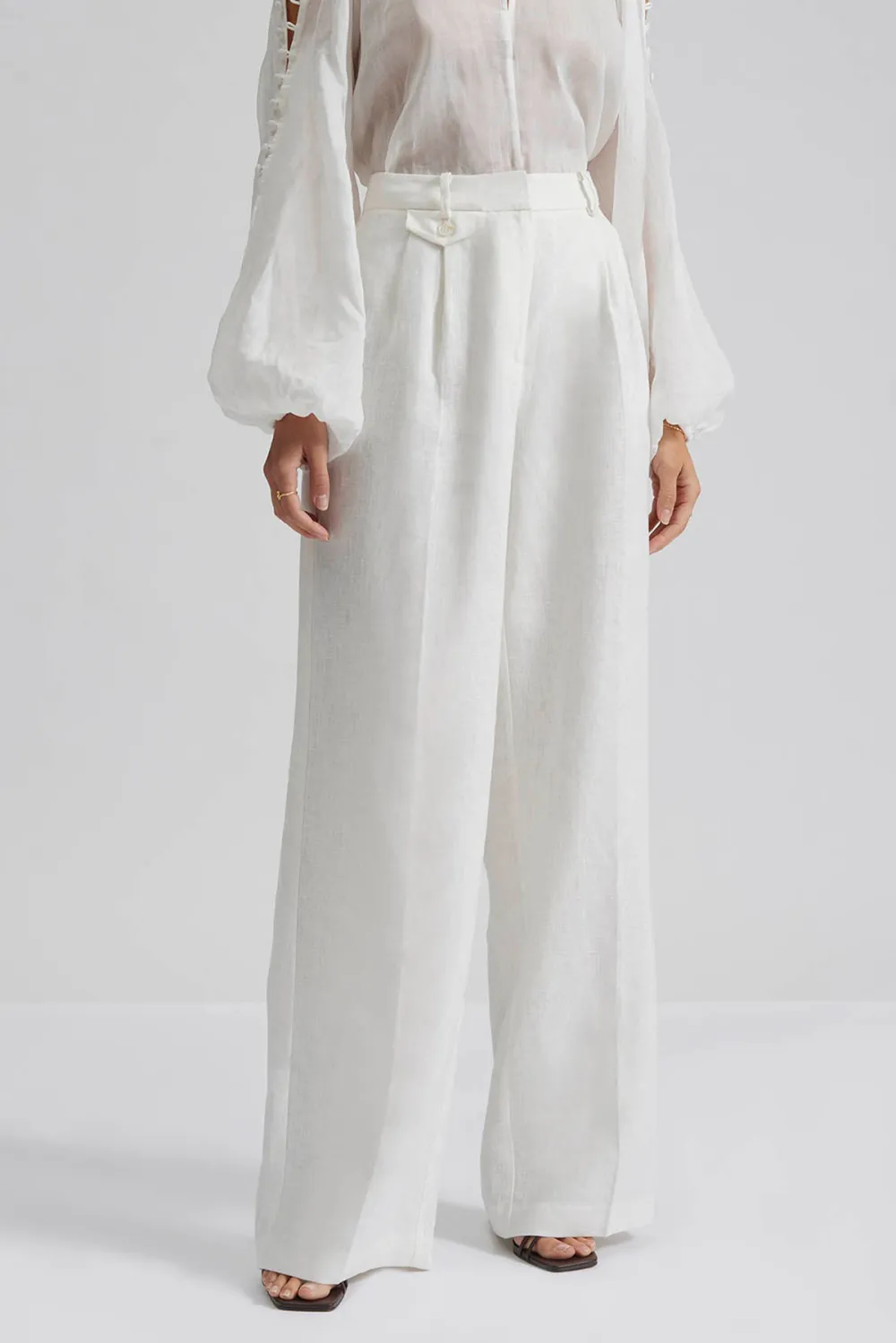 Wide Leg Drawstring Trousers