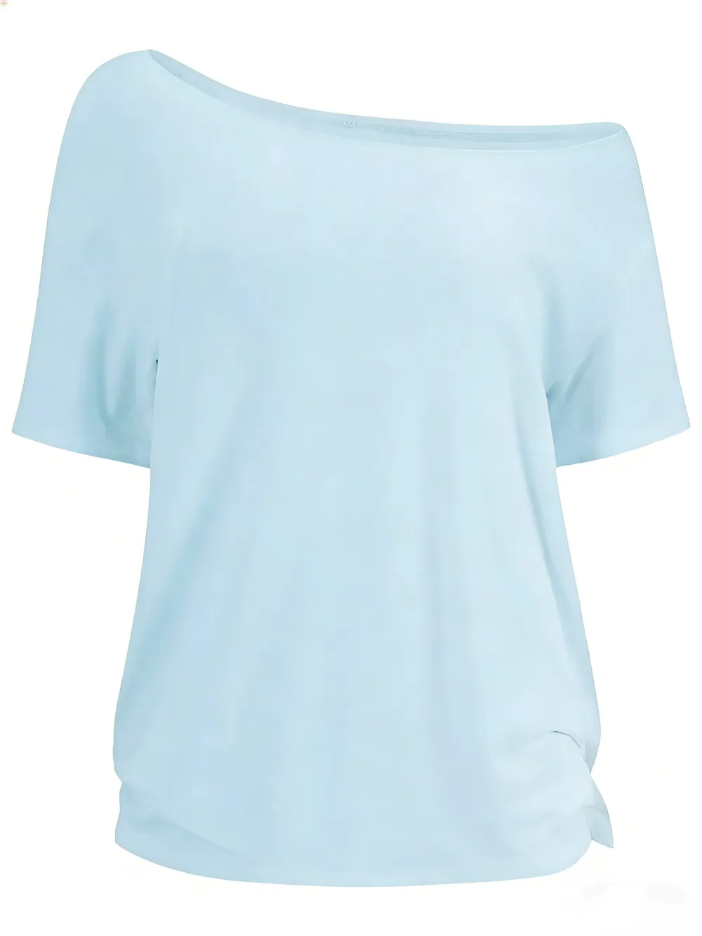 🔥 Women's Off-Shoulder Solid Color Tee | Casual Basic Short Sleeve T-Shirt