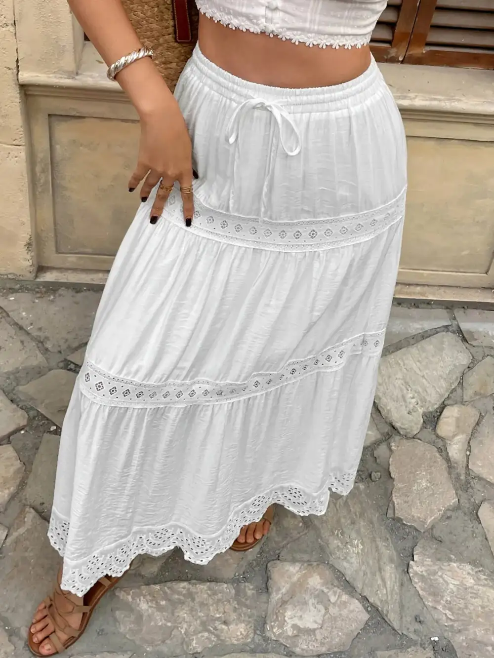 Softline Lace Detail Skirt