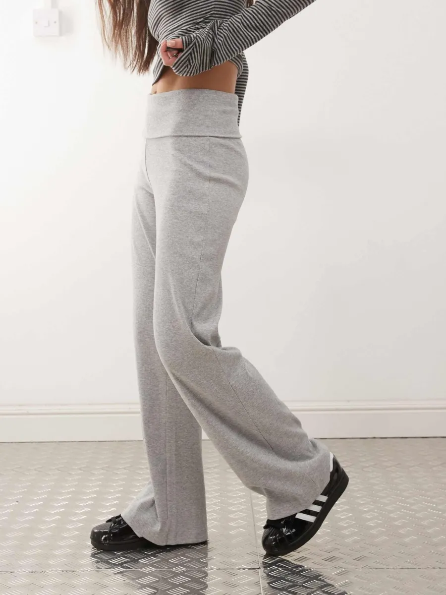 Chic Slouchy Knit Trousers