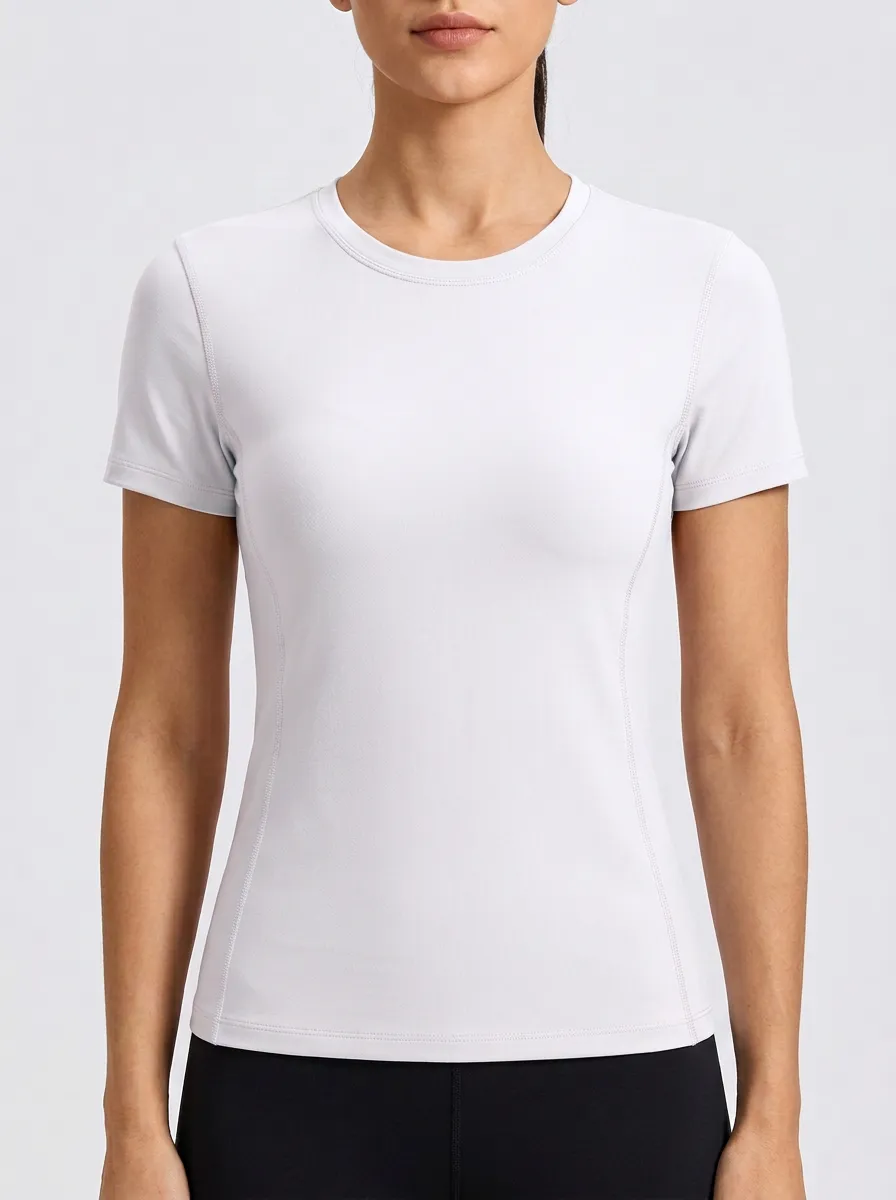 Women's Fitted Side-Panel Crewneck T-Shirt