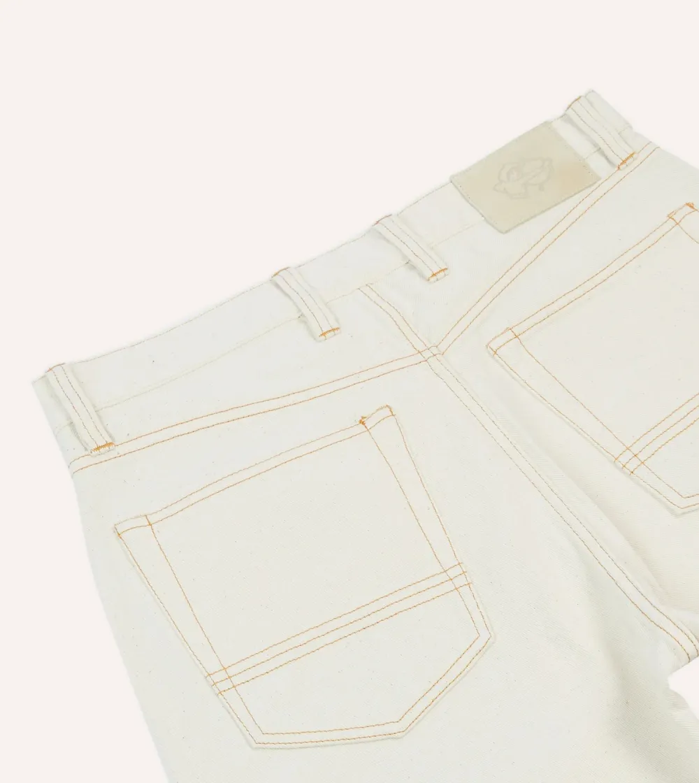 White Denim Shorts