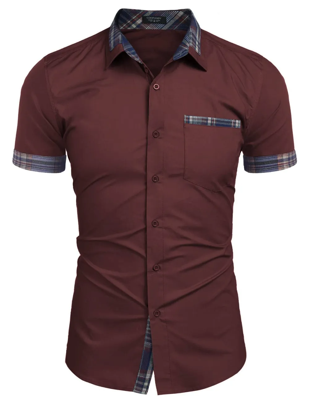 Casual Plaid Collar Linen Shirt