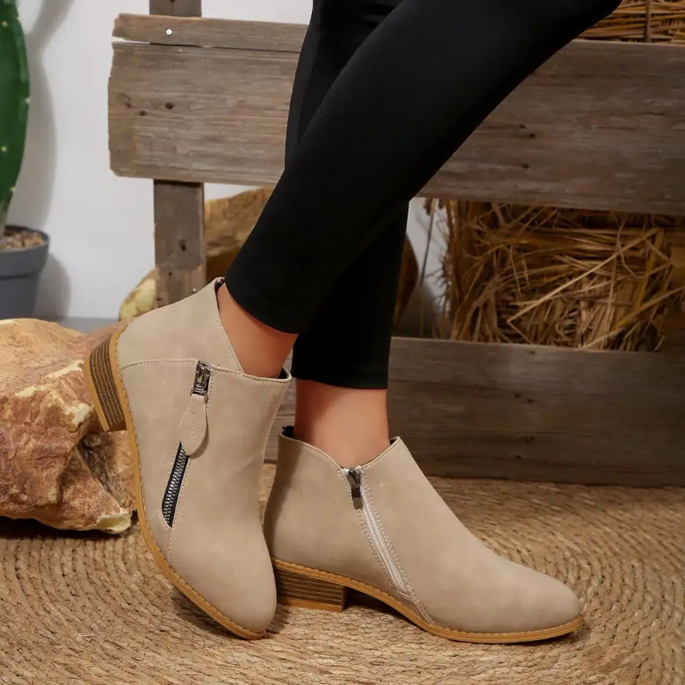 Block Heels Ankle Boots
