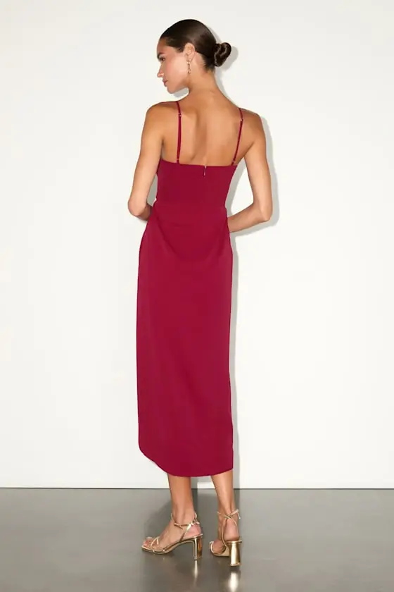 Reinette Navy Blue Midi Dress