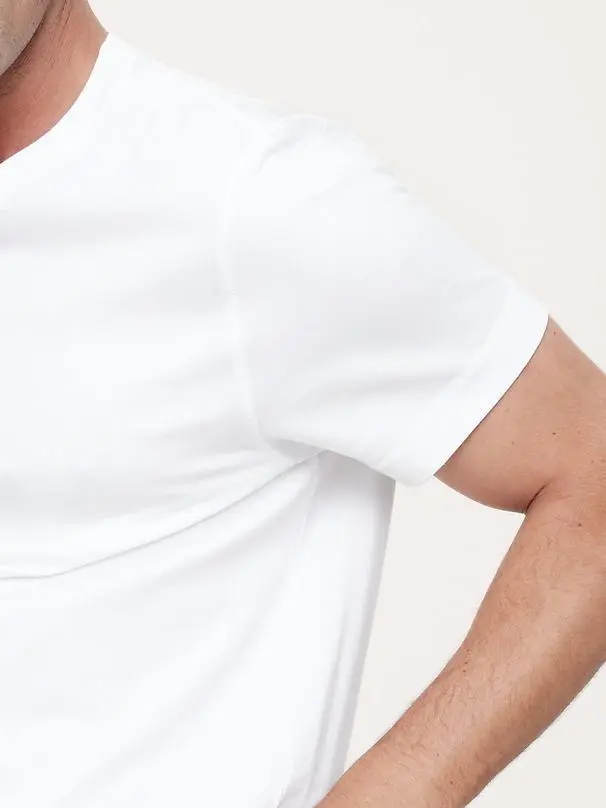 Men's  Optic White  Crew Neck Cotton Short Sleeves