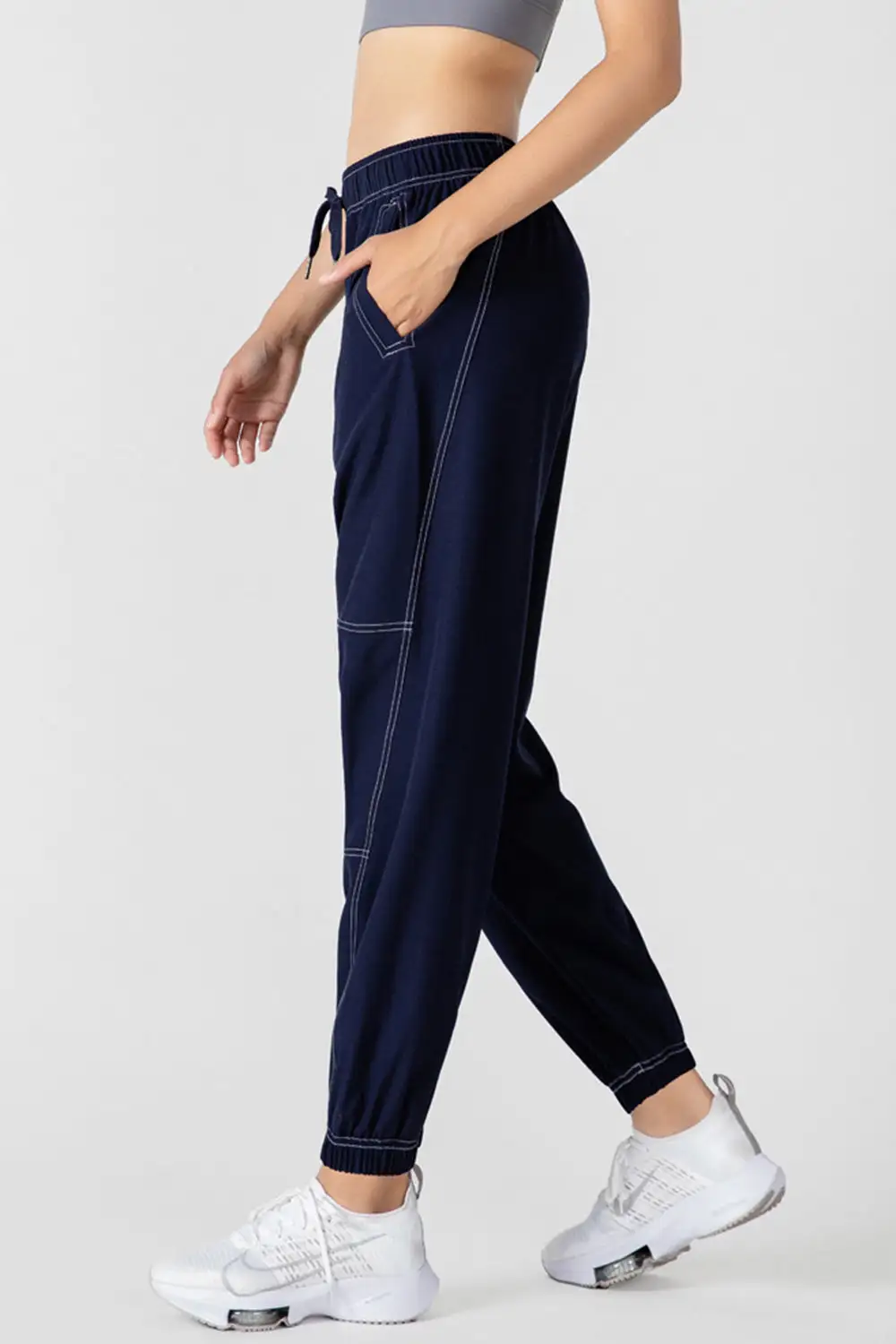 Drawstring Pocketed Jogger Pants