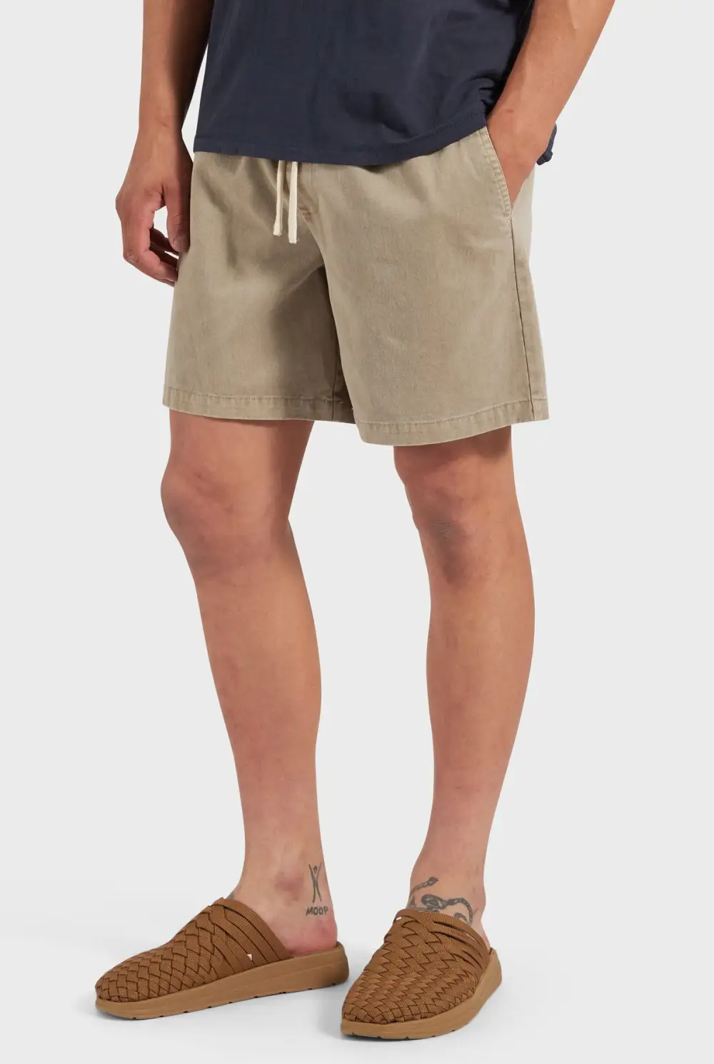 Gray Garment Dyed Shorts