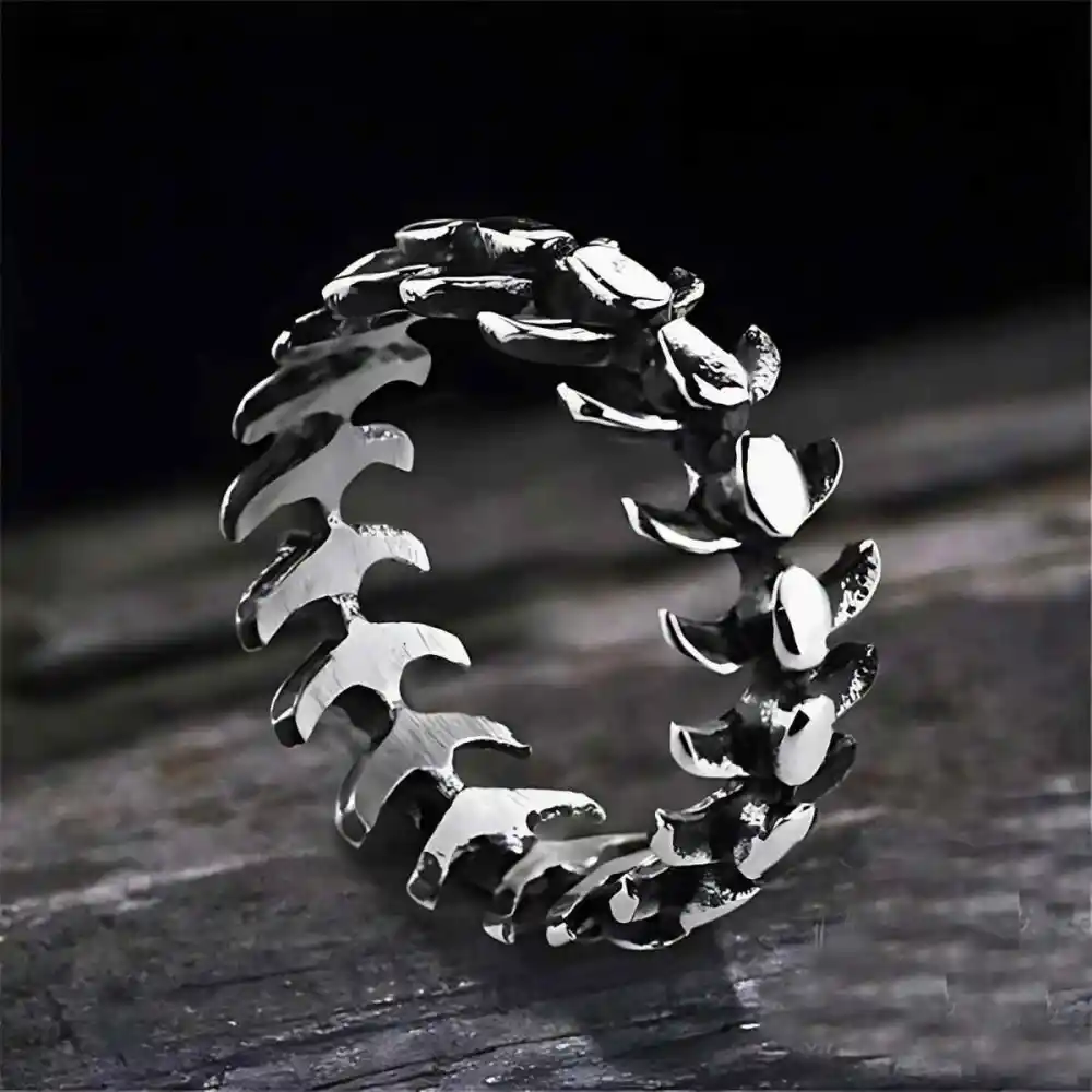 Men's Fishbone Ring
