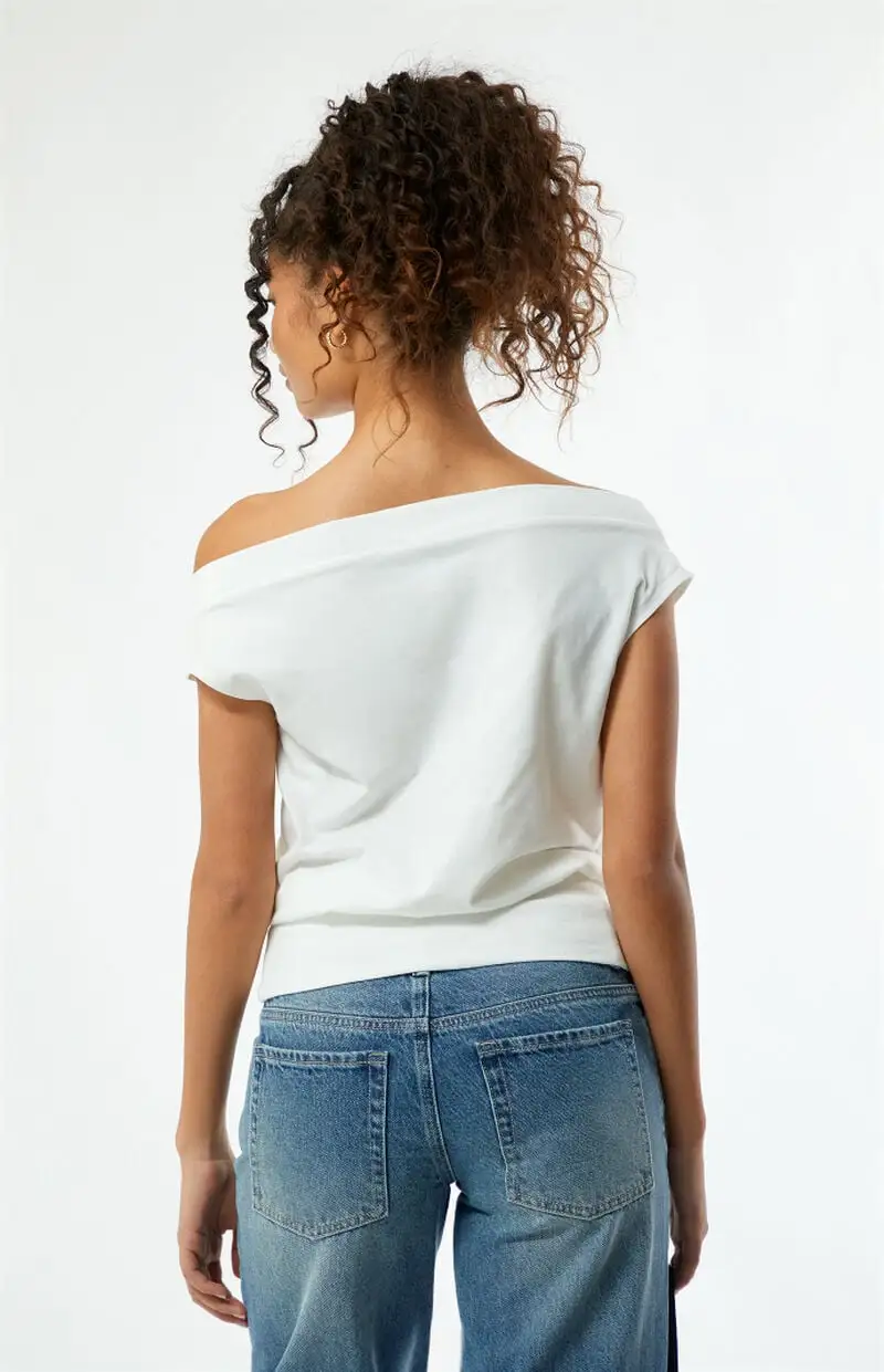 Est. PAC 1980 Sunday Off-The-Shoulder T-Shirt