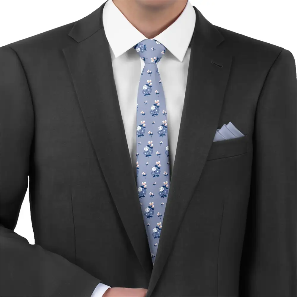 Elegant Floral Texture Necktie