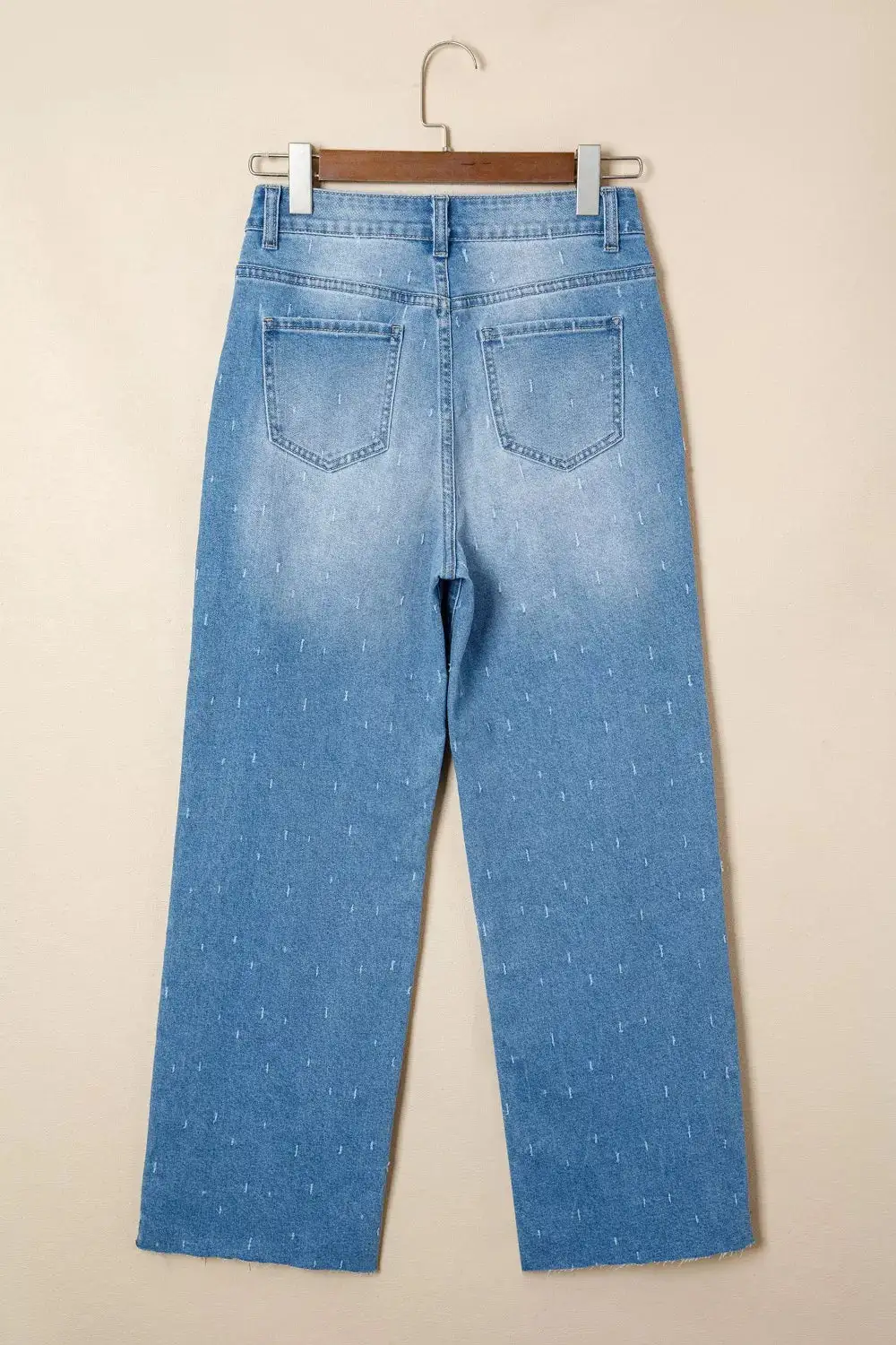 Raw Hem Distressed Denim Jeans