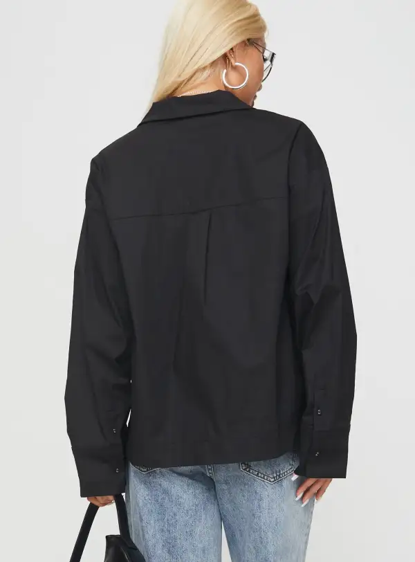 Clean Line Button Up Collared Shirt