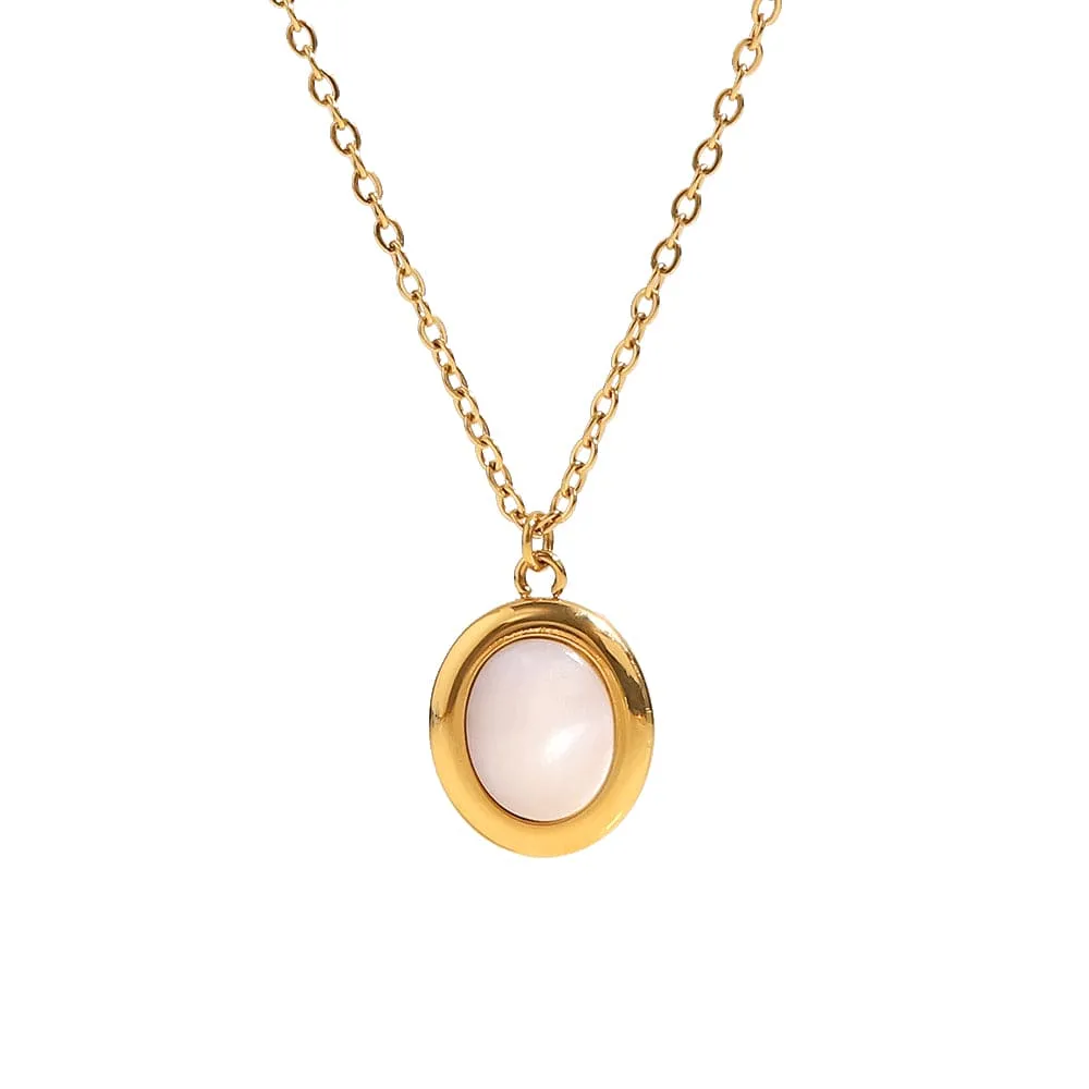 Polished Pendant Chain Necklace