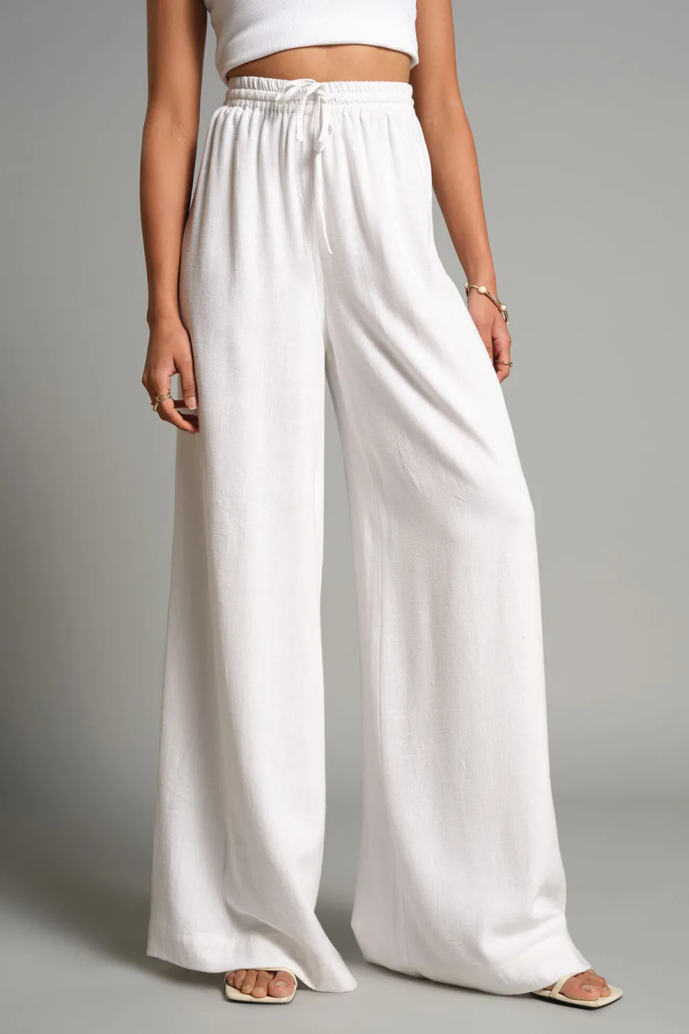 Casual Style Plain Wide-Leg Pants