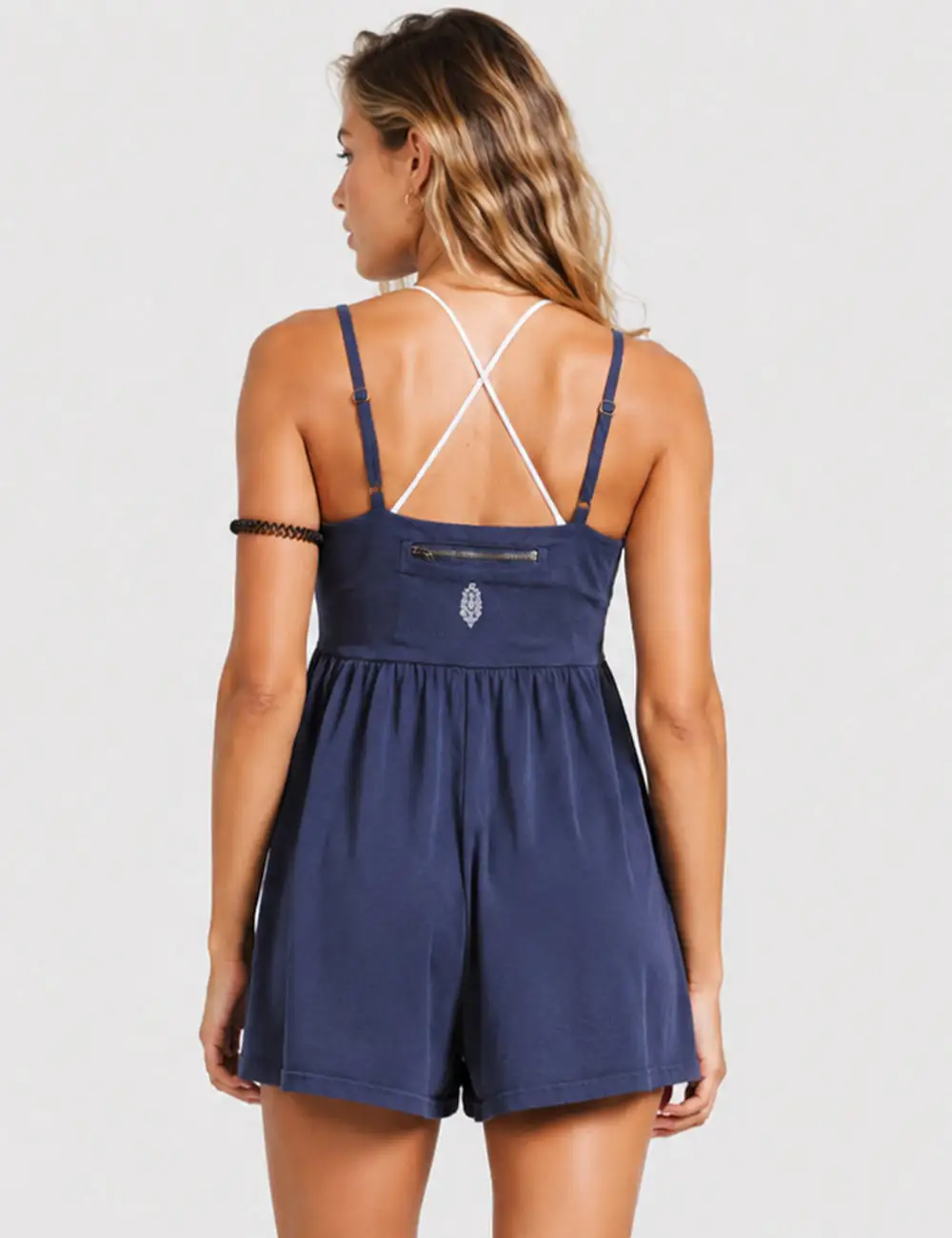 Square Neck Spaghetti Strap Wide Leg Romper