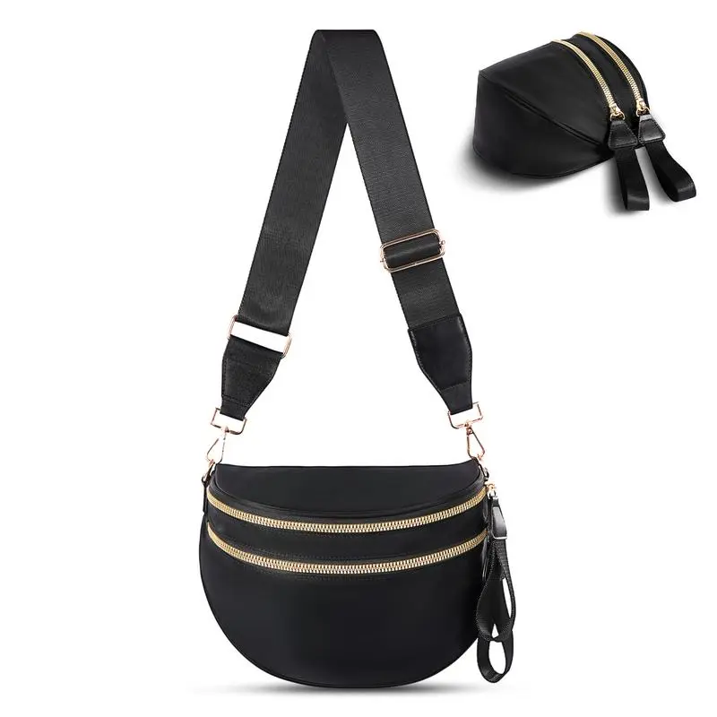 🏷️ 🔥 Clearance Sale – 40% OFF! 🔥 Black & White Checkered Nylon Bum Bag – Plus Size Friendly Fanny Pack | Spacious, Lightweight & Stylish Crossbody Gift for Everyone