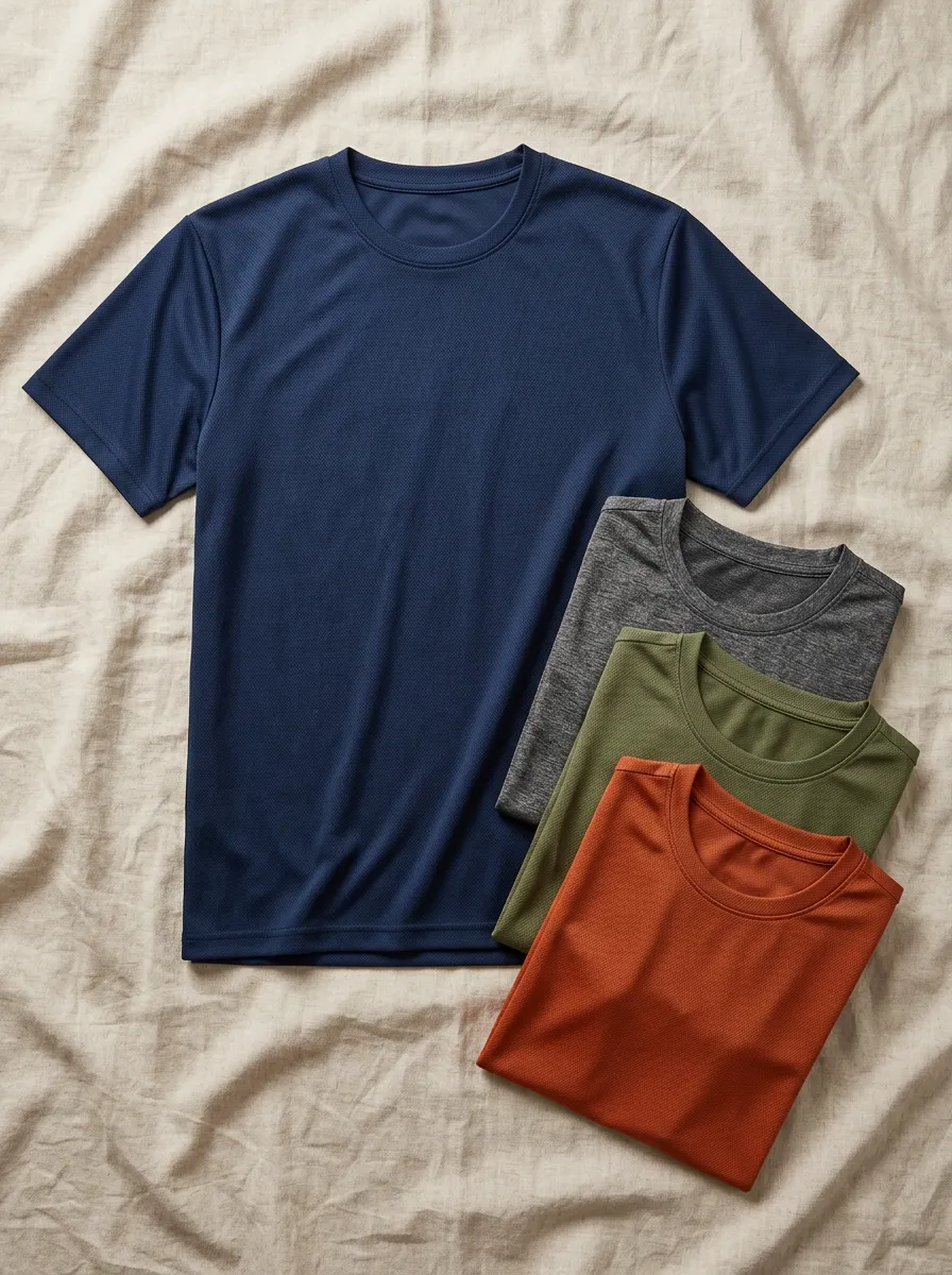 Men's Four-Pack Quick-Dry Classic-Cut T-Shirts